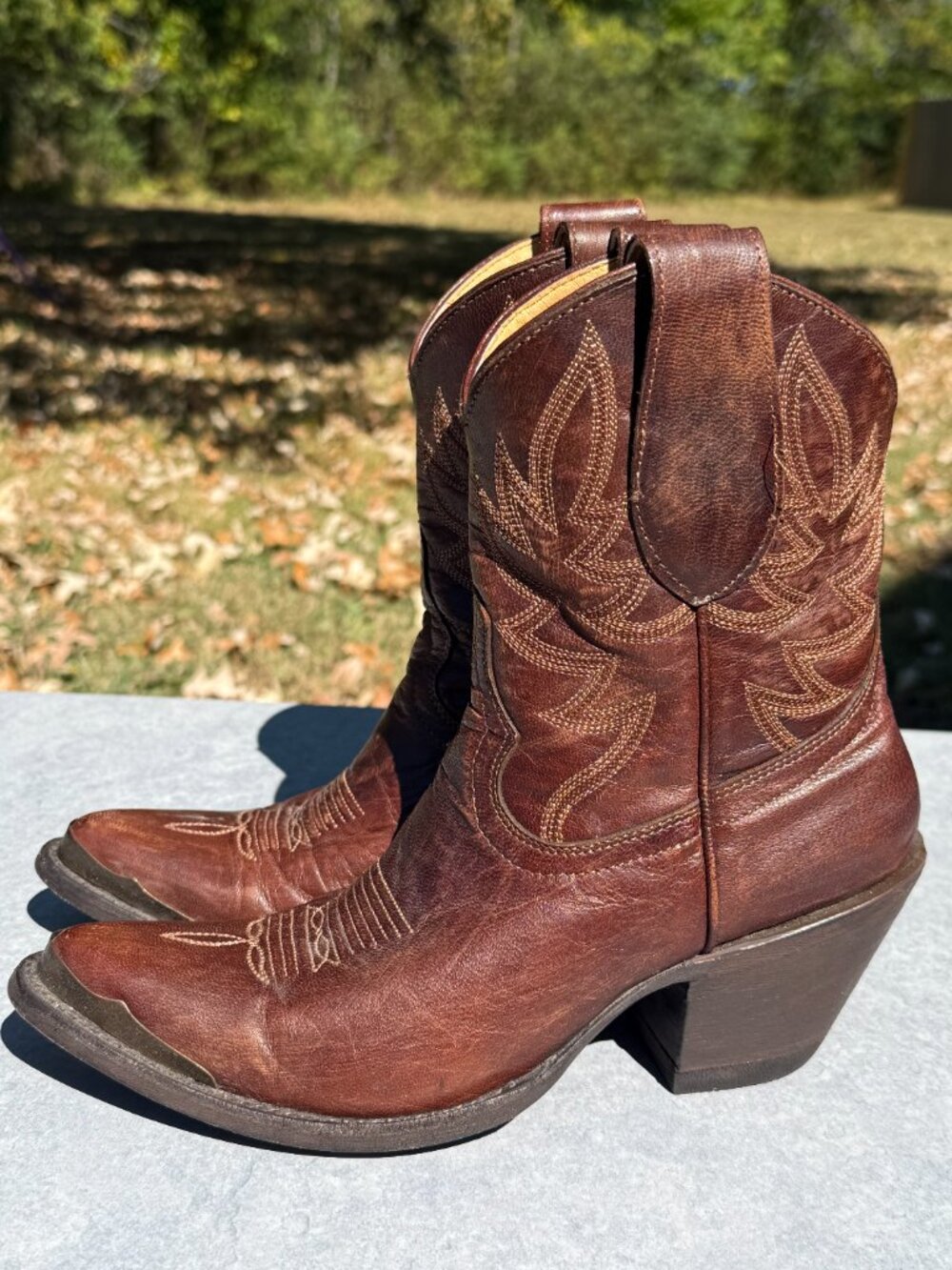 Idyllwind Brown Leather Cowgirl Boots Snipe Toe Western Women's 7.5 B 4403